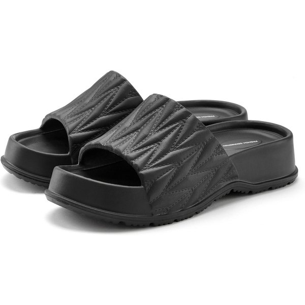 French Connection Badeschlappe, Badelatsche, Mule, Sandale, offener Schuh, Sommerschuhe Badepantolette Pantolette aus wasserabweisendem Material mit Plateausohl