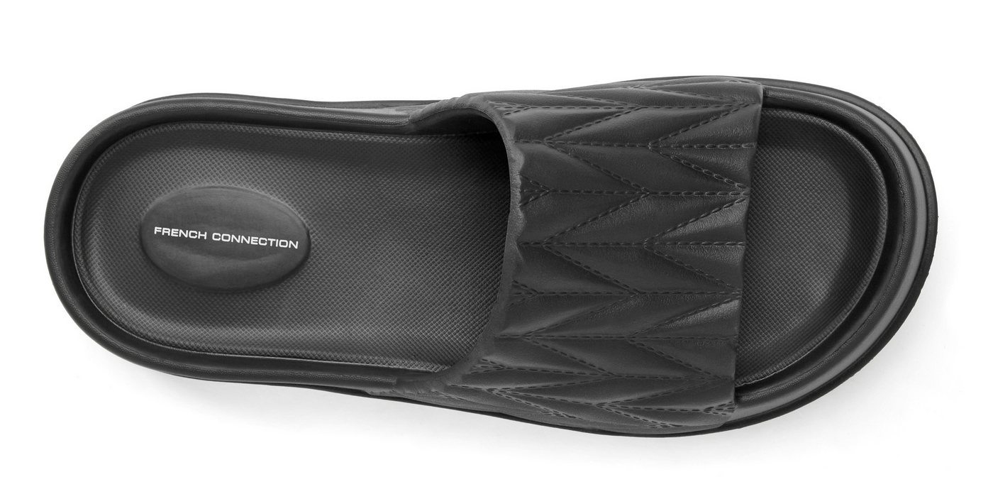 French Connection Badeschlappe, Badelatsche, Mule, Sandale, offener Schuh, Sommerschuhe Badepantolette Pantolette aus wasserabweisendem Material mit Plateausohl – Bild 4 von 5