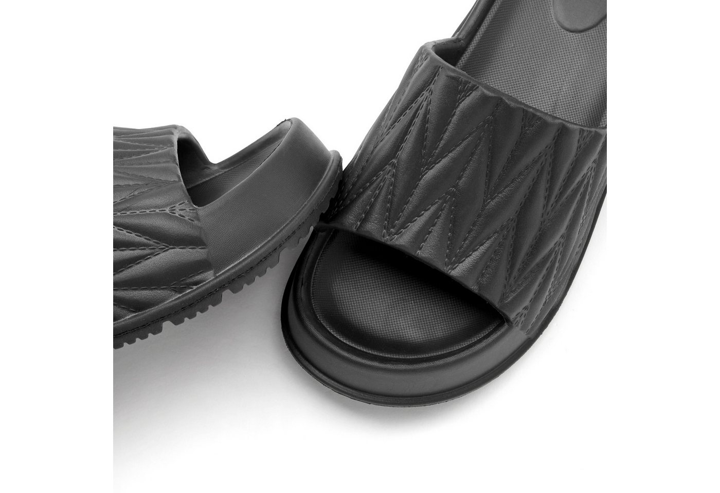 French Connection Badeschlappe, Badelatsche, Mule, Sandale, offener Schuh, Sommerschuhe Badepantolette Pantolette aus wasserabweisendem Material mit Plateausohl – Bild 5 von 5