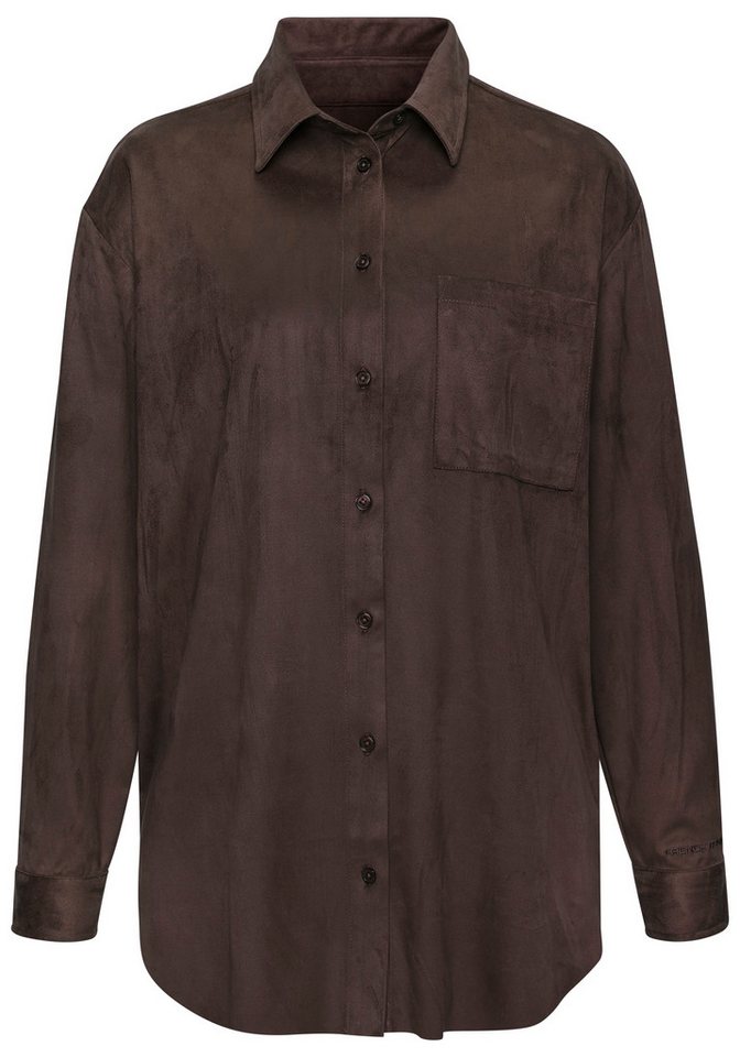 French Connection Langarmhemd aus Veloursleder-Imitat mit aufgesetzter Tasche, Loungewear – Bild 2 von 5