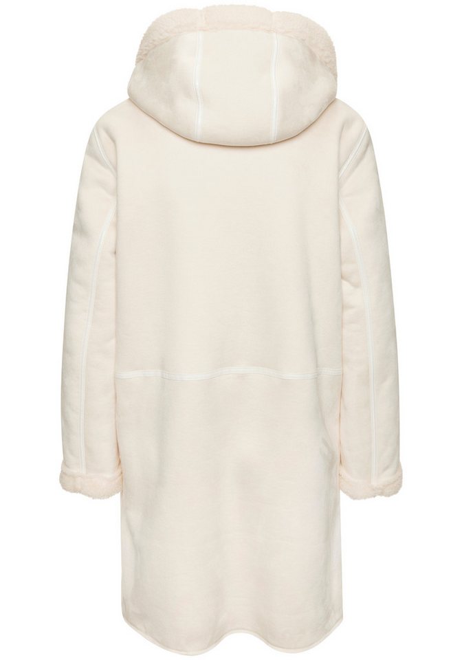French Connection Lederimitatjacke mit Teddyfutter auf der Innenseite, Shearling Jacke, Lammfelloptik – Bild 4 von 5