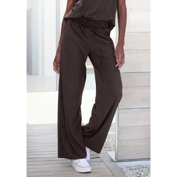 French Connection Schlupfhose aus Veloursleder-Imitat mit seitlichen Taschen, Loungewear