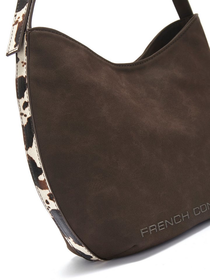 French Connection Schultertasche Henkeltasche, Handtasche, Shopper, Damentasche, mit modischen Animal-Details VEGAN – Bild 5 von 5