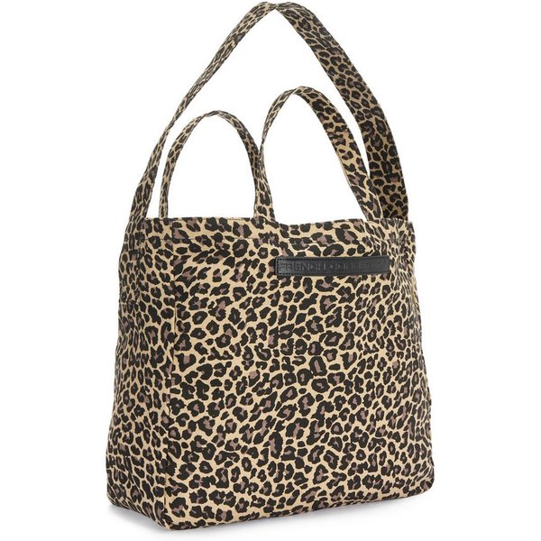 French Connection Shopper Sommertasche, Badetasche, Schultertasche, Einkaufstasche, Tragetasche, Strandtasche, Handtasche im Animal-Look mit zwei Henkellängen V
