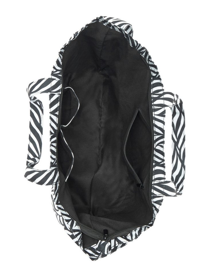 French Connection Shopper Sommertasche, Badetasche, Schultertasche, Einkaufstasche, Tragetasche, Strandtasche, Handtasche im Animal-Look mit zwei Henkellängen V – Bild 3 von 4