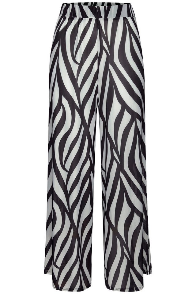 French Connection Strandhose aus leichter, transparenter Meshware und weitem Bein Palazzohose, Schlupfhose, Strandhose, leichte Sommerhose – Bild 2 von 5