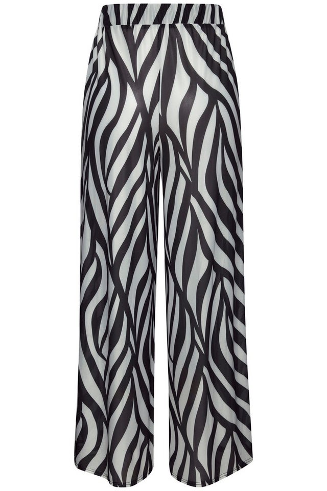 French Connection Strandhose aus leichter, transparenter Meshware und weitem Bein Palazzohose, Schlupfhose, Strandhose, leichte Sommerhose – Bild 4 von 5