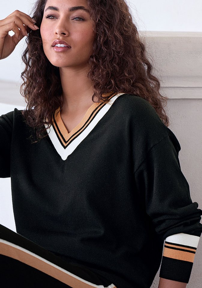 French Connection Strickpullover mit Kontraststreifen, Loungewear – Bild 3 von 5