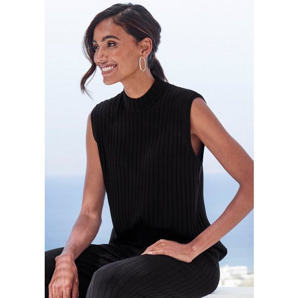 French Connection Stricktop mit kleinem Stehkragen, Loungewear