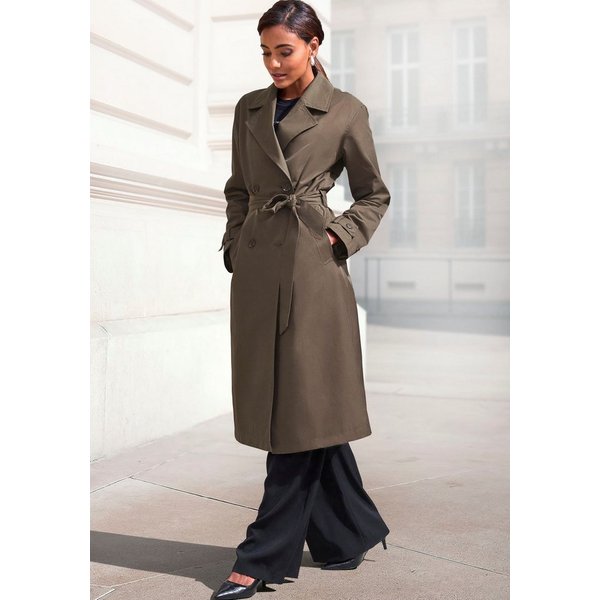 French Connection Trenchcoat mit Bindegürtel, doppelreihiger Knopfverschluss