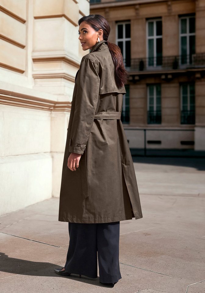 French Connection Trenchcoat mit Bindegürtel, doppelreihiger Knopfverschluss – Bild 3 von 5