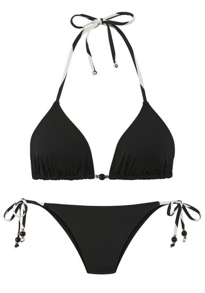 French Connection Triangel-Bikini Claire Mit kontrast Zierperlen – Bild 2 von 5