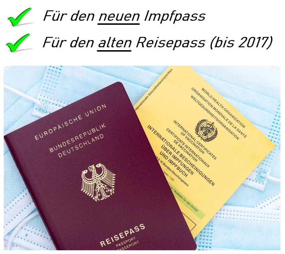 Frentree Dokumententasche IH77-4 (4er-Set), Impfpass Hülle - glasklare Schutzhülle für aktuellen Impfausweis – Bild 3 von 5