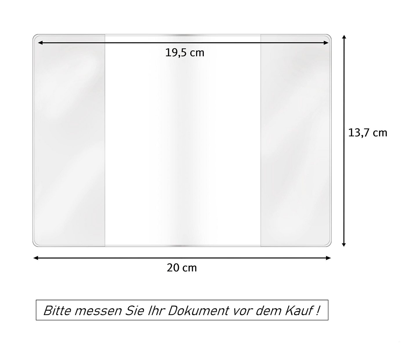 Frentree Dokumententasche IH77-4 (4er-Set), Impfpass Hülle - glasklare Schutzhülle für aktuellen Impfausweis – Bild 5 von 5
