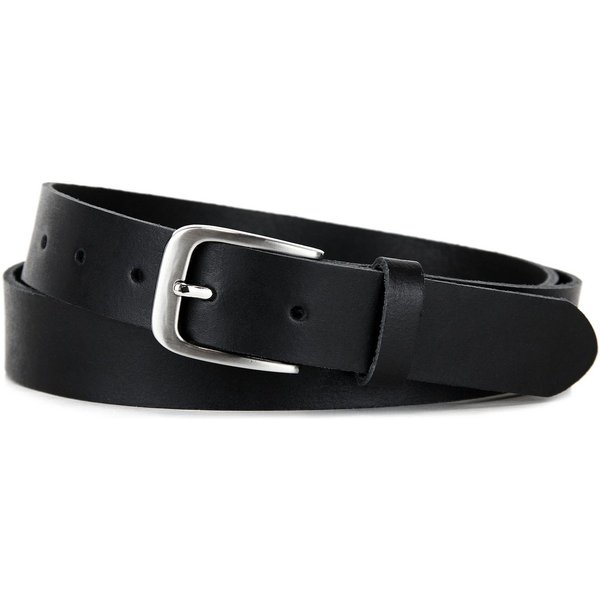 Frentree Ledergürtel aus 100% Echtleder, MADE IN GERMANY 3 cm breiter Gürtel aus Leder, kürzbar, Schwarz