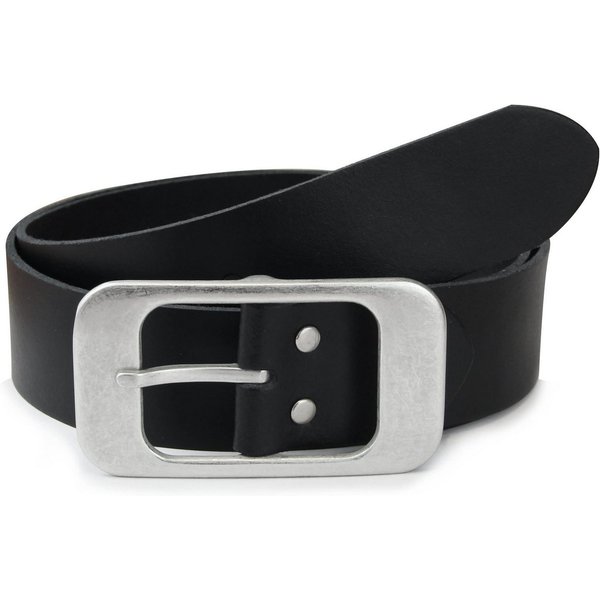 Frentree Ledergürtel aus 100% Echtleder, MADE IN GERMANY 3,8 cm breiter Gürtel aus Leder, kürzbar, Schwarz
