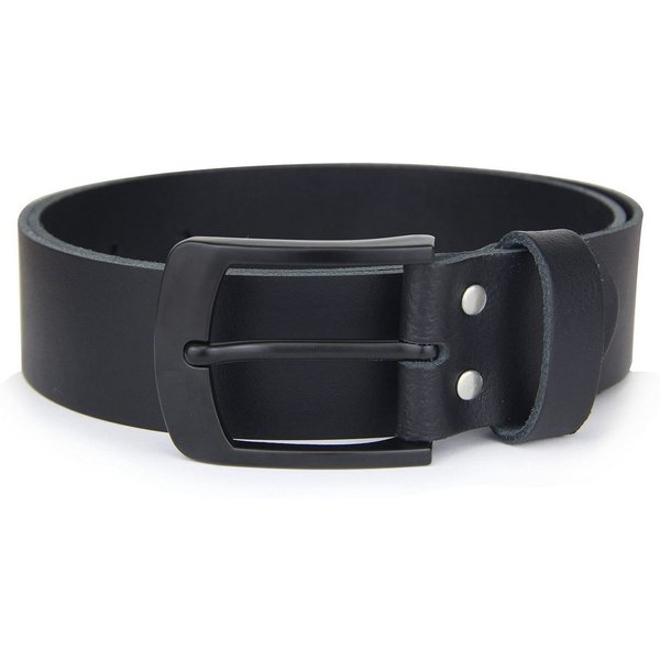 Frentree Ledergürtel aus 100% Echtleder, MADE IN GERMANY 3,8 cm breiter Jeansgürtel & Anzuggürtel, kürzbar, Schwarz