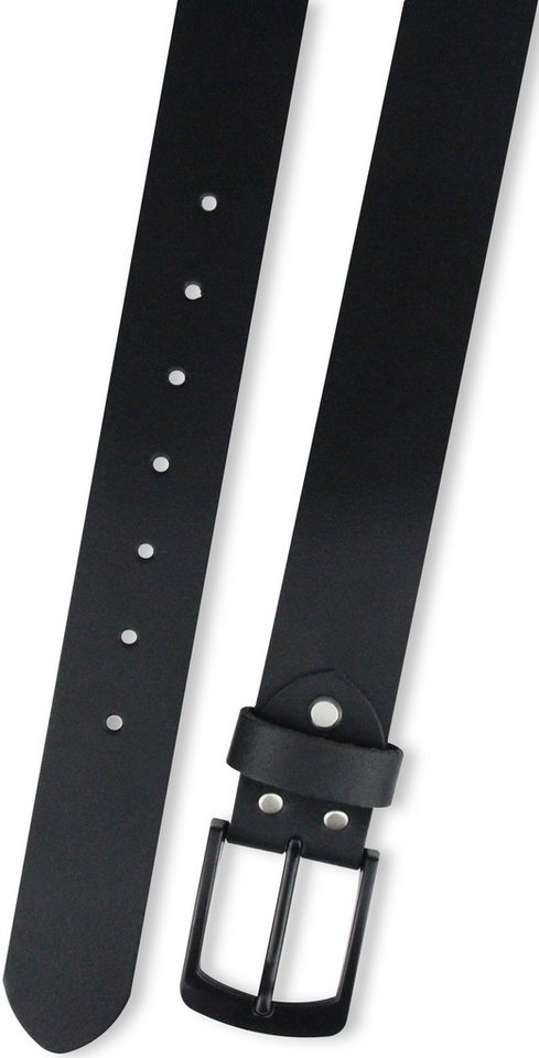 Frentree Ledergürtel aus 100% Echtleder, MADE IN GERMANY 3,8 cm breiter Jeansgürtel & Anzuggürtel, kürzbar, Schwarz – Bild 5 von 5