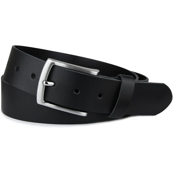Frentree Ledergürtel aus 100% Echtleder, MADE IN GERMANY 3,8 cm breiter Gürtel aus Leder, kürzbar, Schwarz