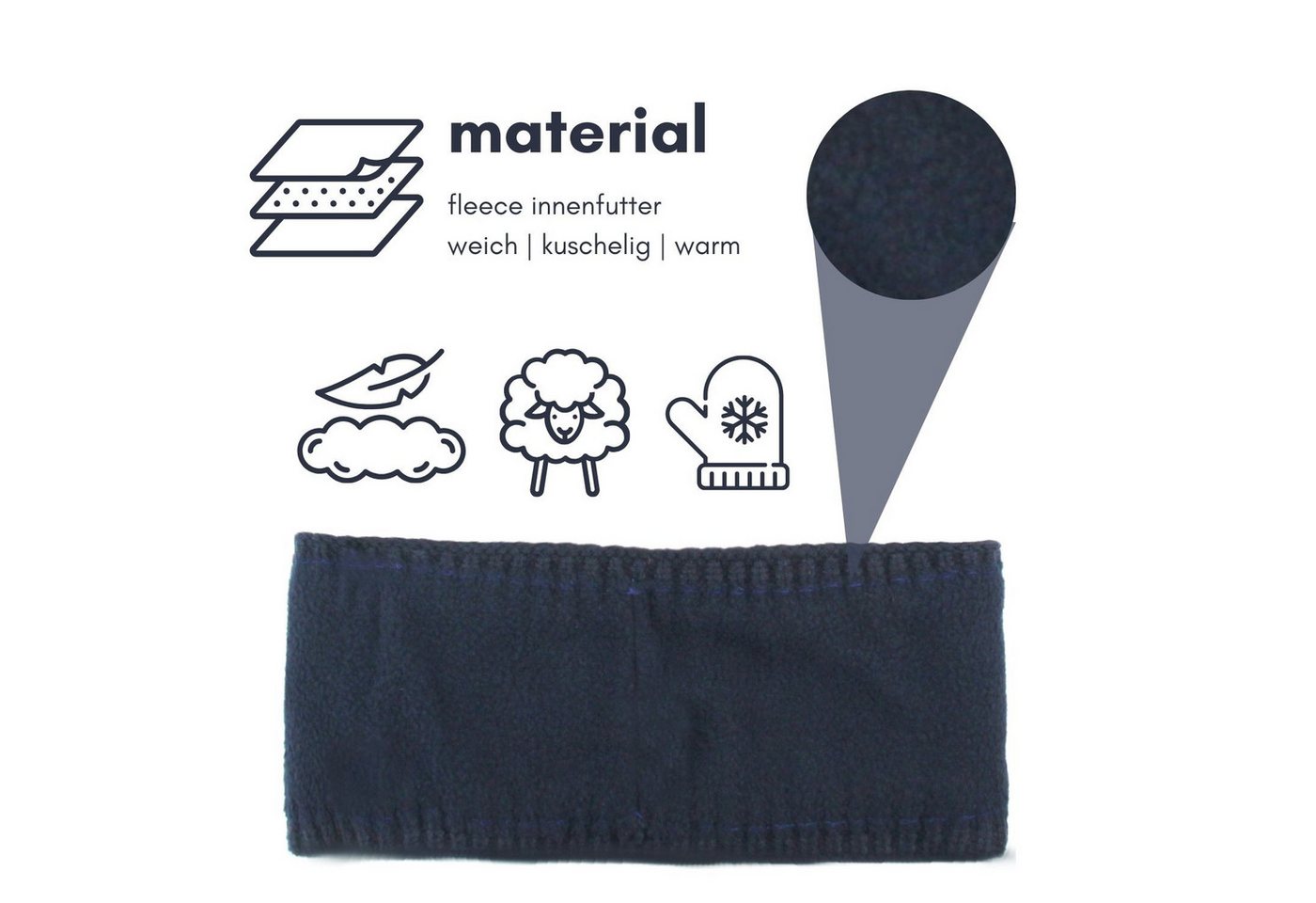 Frentree Stirnband Gefüttertes Haarband, Ohrenwärmer für Damen und Mädchen, Strickmuster mit Schleife und weichem Fleece Innenfutter – Bild 2 von 5