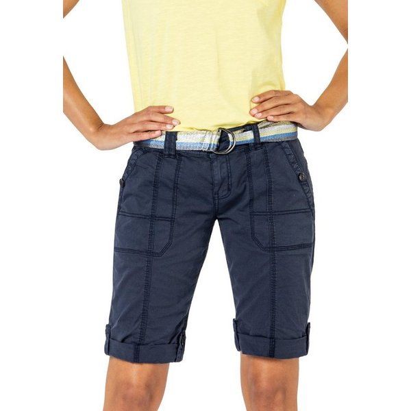 Fresh Made Bermudas Bermuda mit glänzendem Gürtel