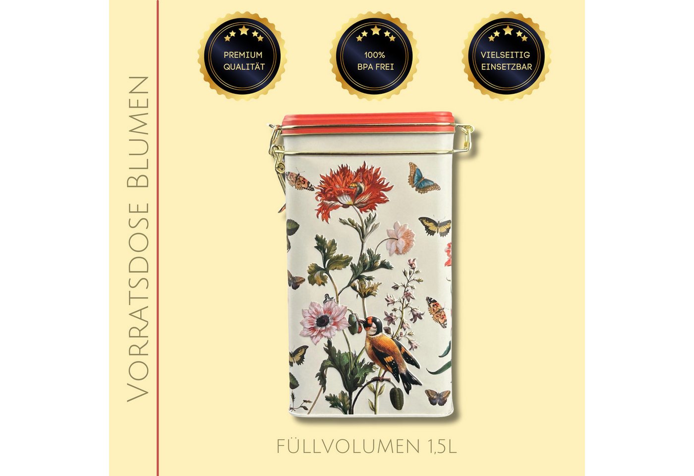 Fridolin Kaffeedose Vorratsdose mit Bügelverschluss, luftdicht mit Aromaverschluss – Bild 3 von 5