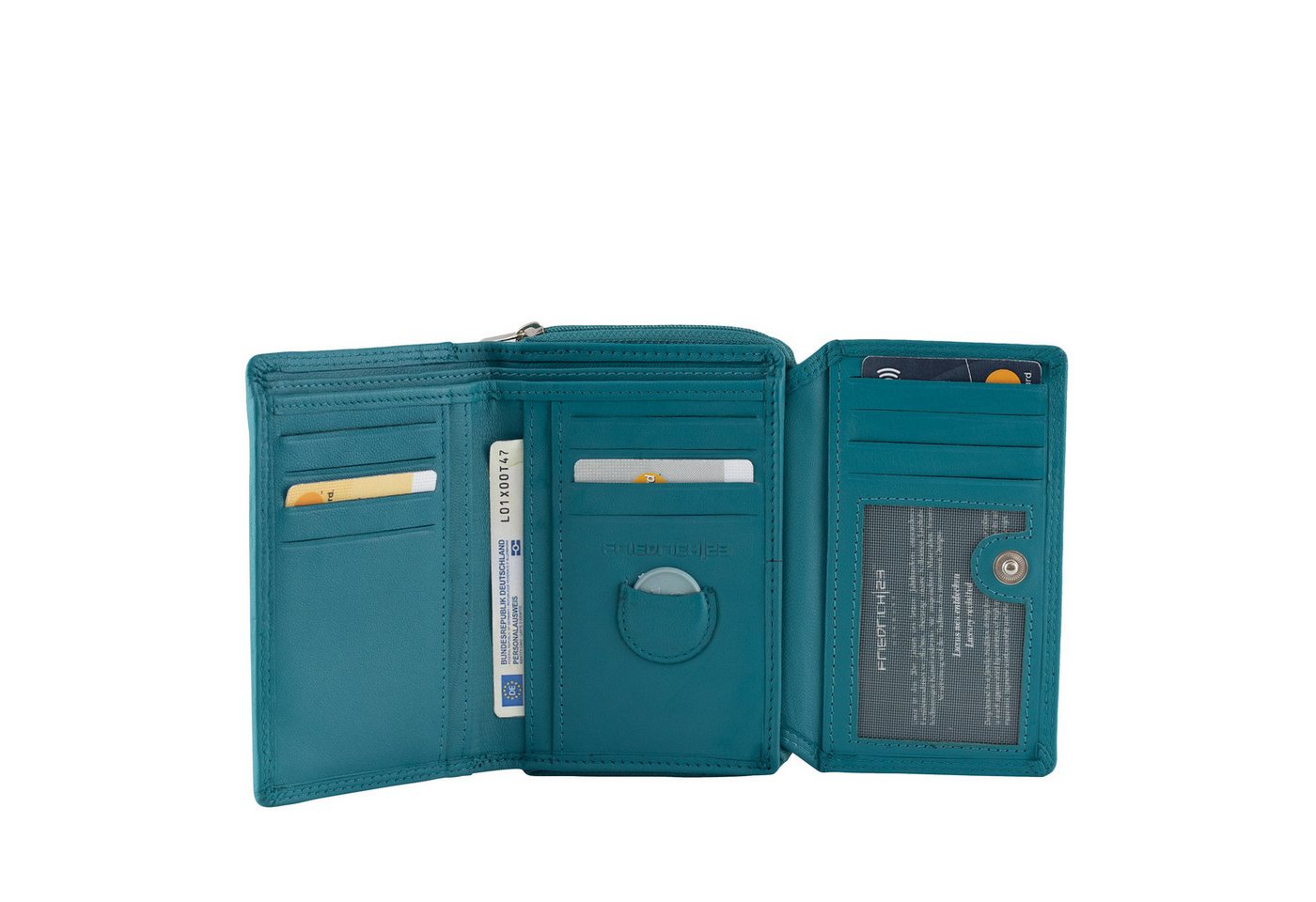 Friedrich23 Geldbörse Damen Boho mit RFID Scanschutz, Feinstes Ziegennappa-Leder – Bild 4 von 5