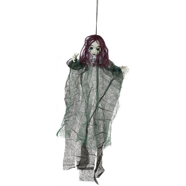 Fries Hängedekoration Halloween Deko Horror Mädchen Hänger 53 cm Hoch Bewegliche Hände, 54 cm Hoch