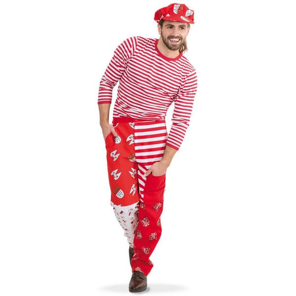 Fries Kostüm Herren Hose Kölle Alaaf Köln Karneval Fasching Party Universal Rot, Hohe Qualität