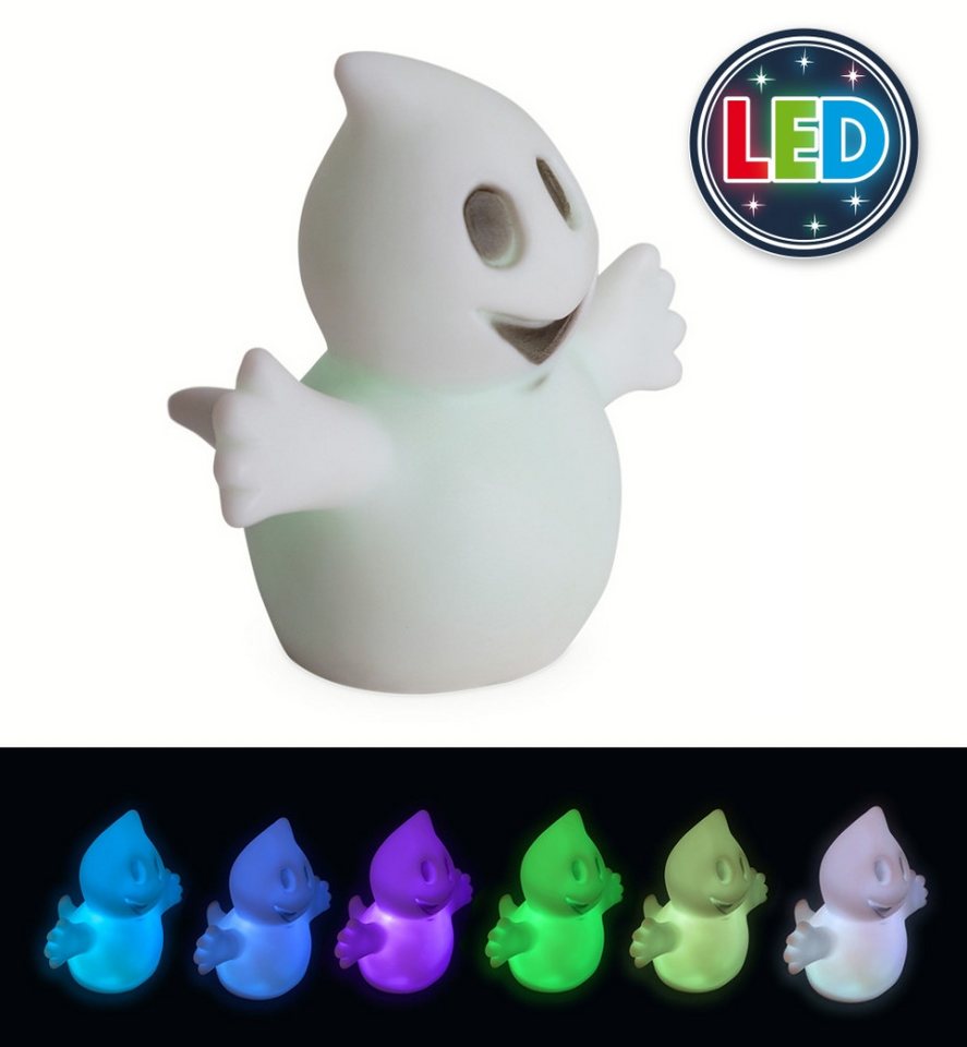 Fries LED-Dekofigur Halloween LED Lampe Geist oder Kürbis 8 cm mit Farbwechsel Karneval, Ideale Deko für Halloween oder Karneval – Bild 2 von 2