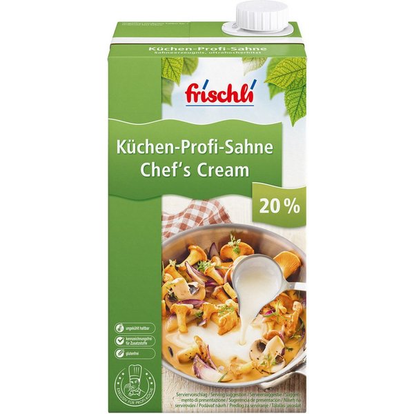 frischli Milch, Frischli Küchensahne Rahm optimal für Saucen und Desserts 1000g