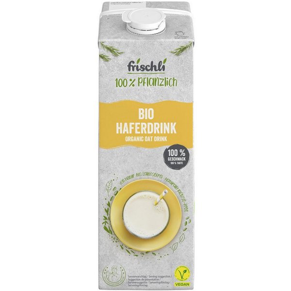 frischli Milch, Frischli Bio Haferdrink ultrahocherhitzt Packung 1000ml