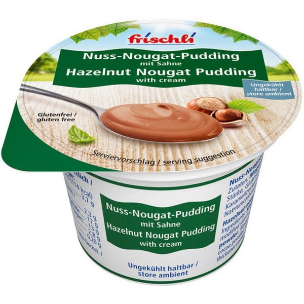 frischli Süßigkeit, Frischli Sahnepudding Nuss-Nougat 85g