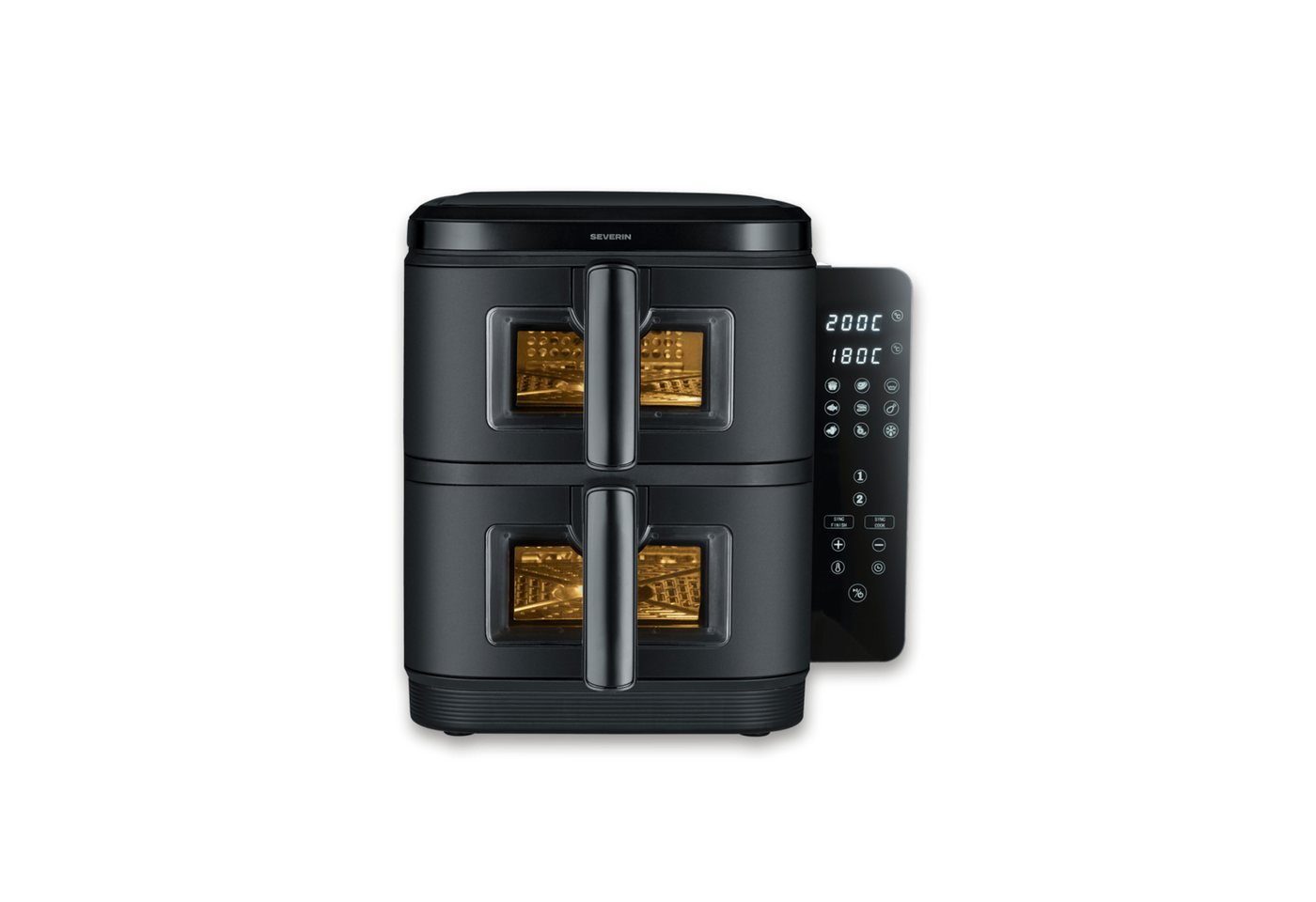 Severin Fritteuse FR 2468 Severin S-Fry Duo Stack Heißluftfritteuse, 2800 W – Bild 3 von 5