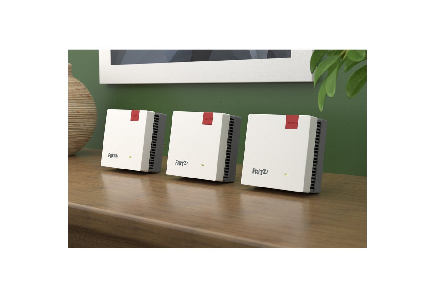 Fritz! FRITZ!Mesh Set 1700 3er-Set WLAN-Repeater, 3er-Mesh-Set, 3x Repeater 1700, Wi-Fi 7 3.568 MBit/s, Gigabit-LAN – Bild 5 von 5