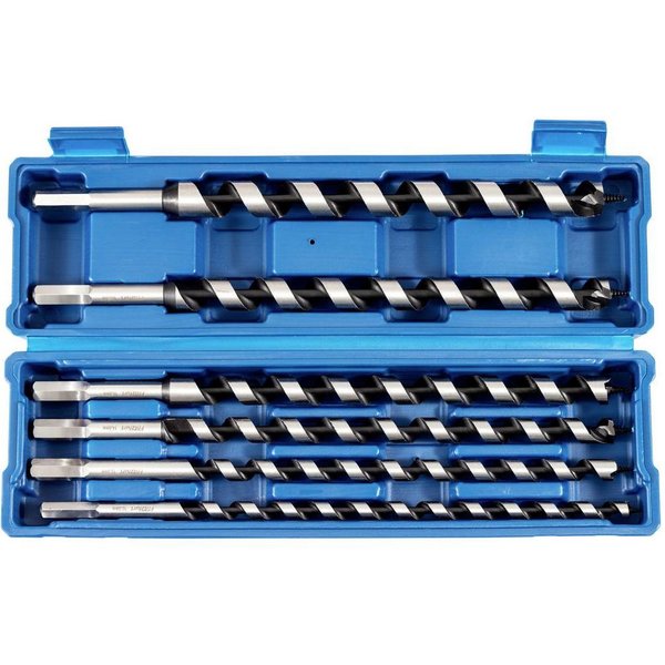 FRITZFURT Holzbohrer Schlangenbohrer-Set 6teilig 10 mm, 12 mm, 14 mm, 16 mm, 18 mm, 20 mm