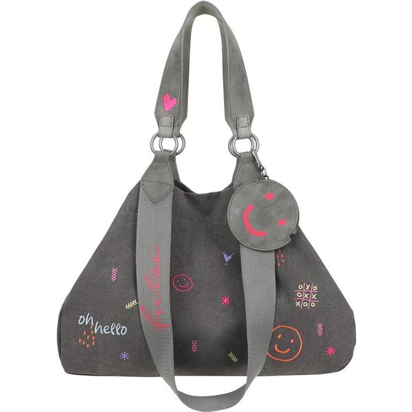 Fritzi aus Preußen Henkeltasche Izzy Medium Limited Embro Fun, mit Stickdetails und Pocket-Anhänger