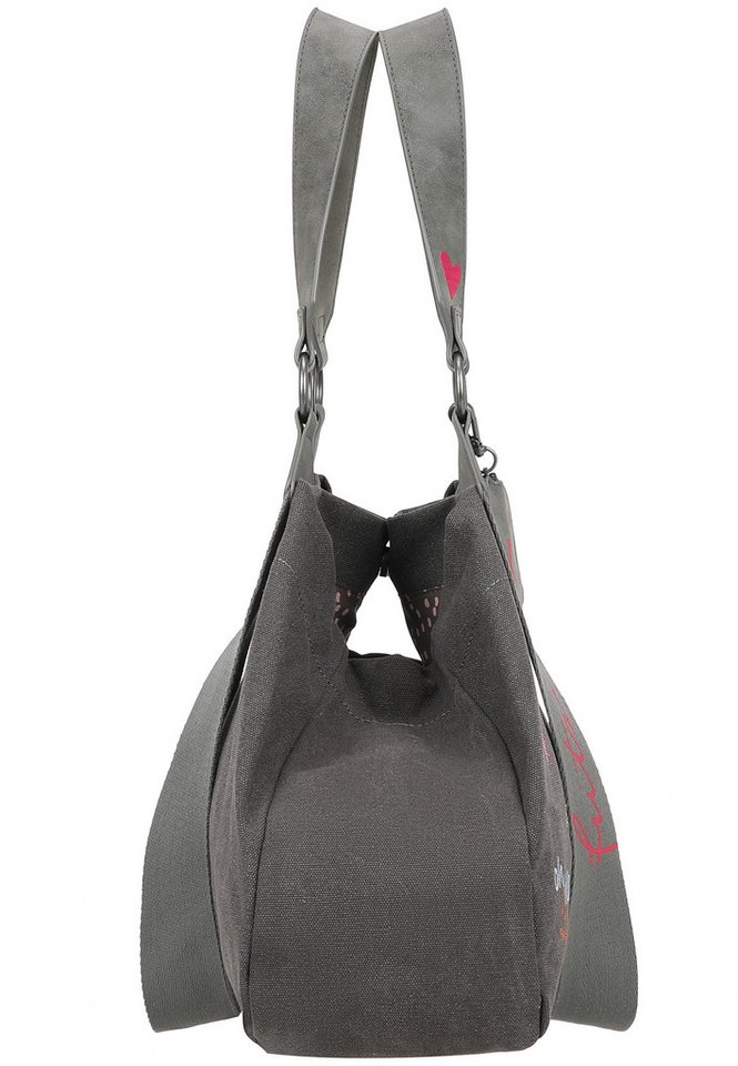 Fritzi aus Preußen Henkeltasche Izzy Medium Limited Embro Fun, mit Stickdetails und Pocket-Anhänger – Bild 3 von 5