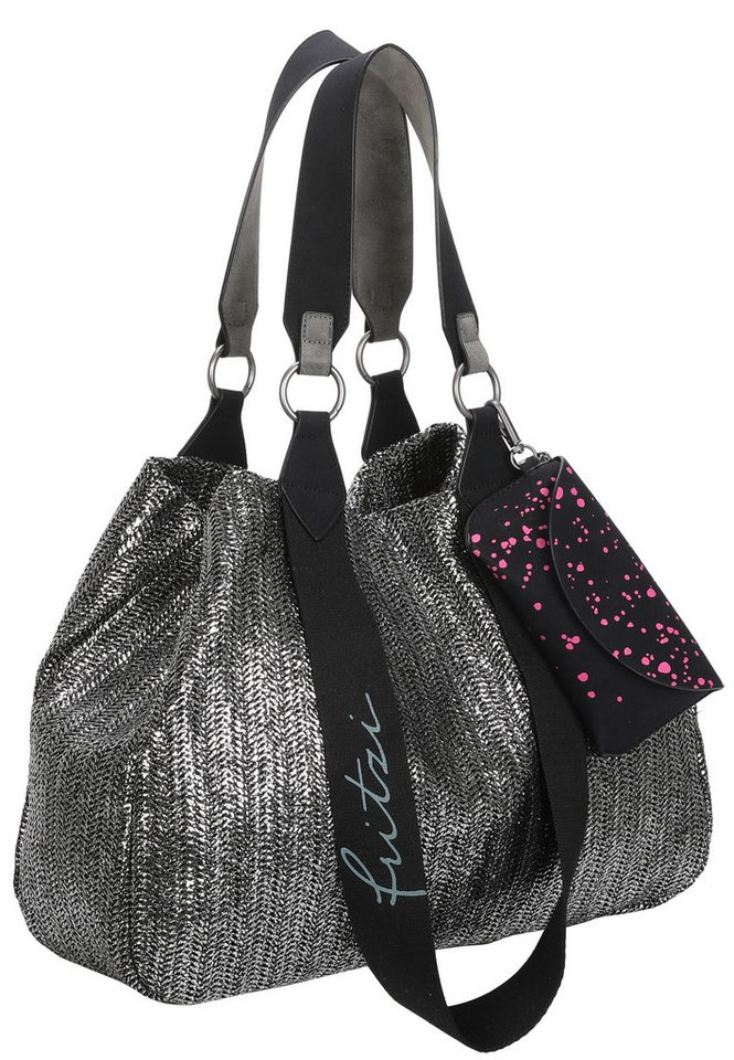 Fritzi aus Preußen Henkeltasche Izzy Medium Limited Painted Straw, mit abnehmbarem Brillenetui – Bild 3 von 5