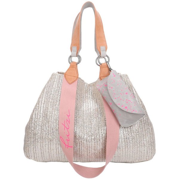 Fritzi aus Preußen Henkeltasche Izzy Medium Limited Painted Straw, mit abnehmbarem Brillenetui