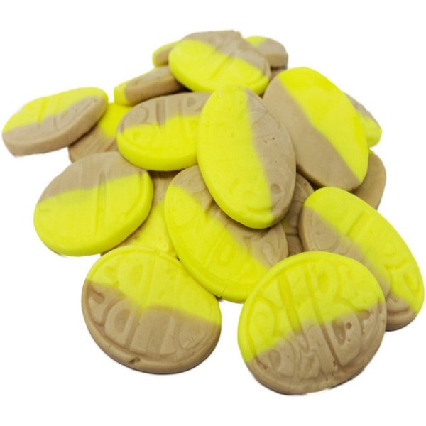 Fruchtgummi Bären & Co. Süßigkeit, Fruchtgummi Bananen mit Karamell Geschmack gelatinefrei 300g