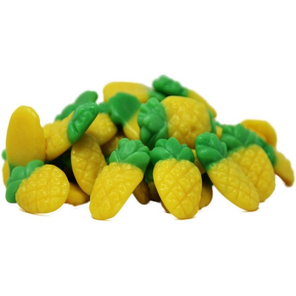 Fruchtgummi Bären & Co. Süßigkeit, Fruchtgummi Ananas fruchtig süße gelbe weiche Ananas halal 175g