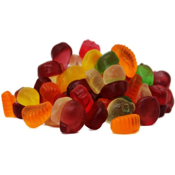 Fruchtgummi Bären & Co. Süßigkeit, Fruchtgummi Früchtecocktail in Form von Obst zuckerfrei 300g
