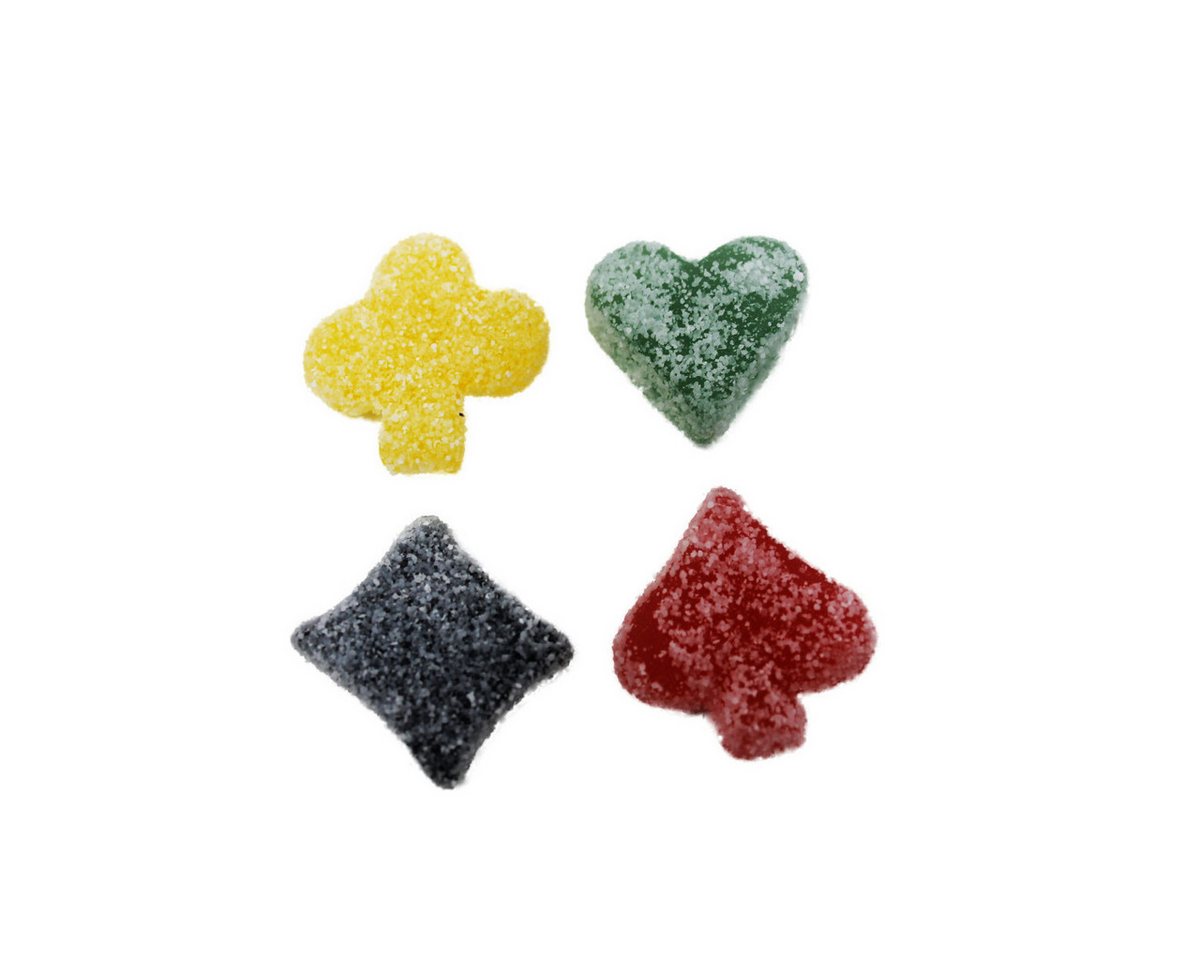 Fruchtgummi Bären & Co. Süßigkeit, Fruchtgummi säuerlich in Pokerspielfruchtgummi zuckerfrei 300g – Bild 2 von 3