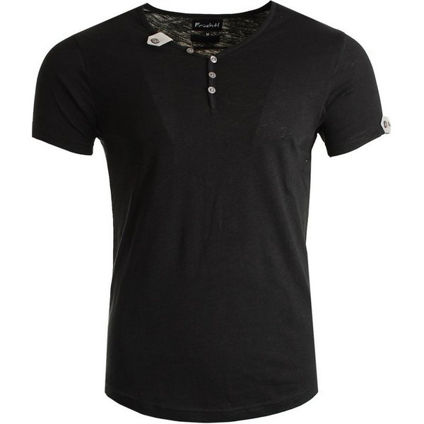 Früchtl T-Shirt mit modischer Knopfleiste