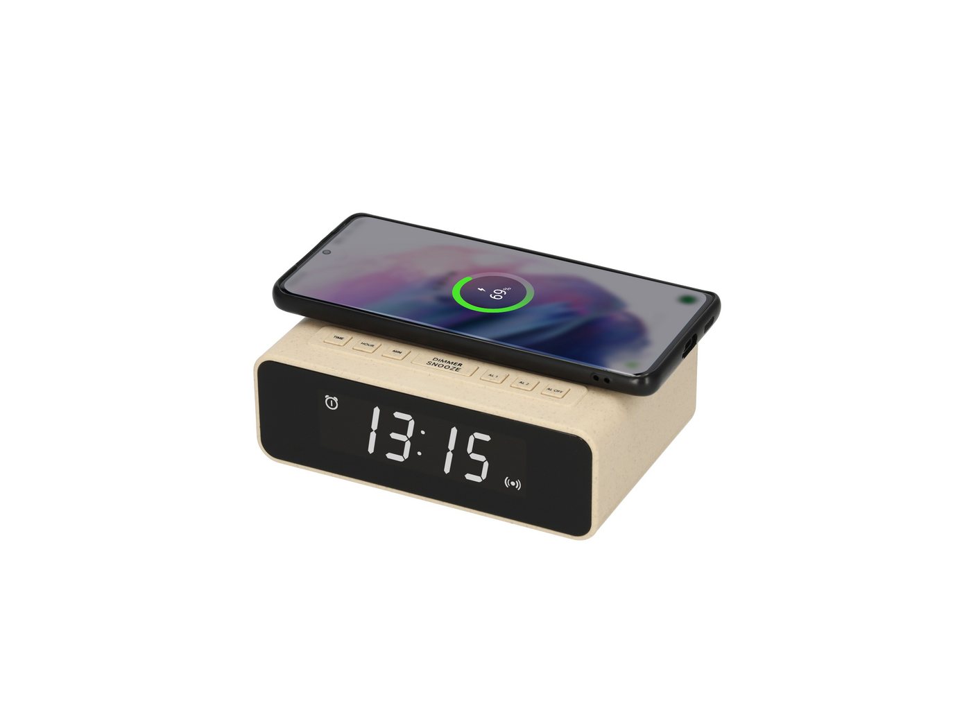 Frugalino Wecker WM3050i Wecker Qi-Ladefunktion, Dimmbares Display, Dual-Alarm – Bild 2 von 5