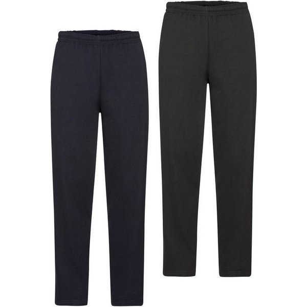 Fruit of the Loom Sweathose (Packung, 2-tlg) Jogger mit offenem Beinabschluss