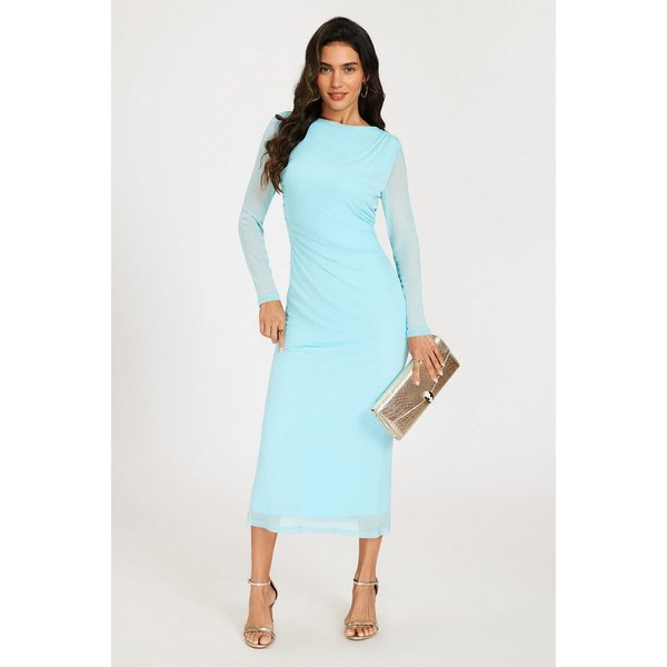 FS Collection Abendkleid Damen Abendkleid Maxikleid Partykleid Langarm Elegant Figurbetont (XS (EU:36 / UK:8) · S (EU:38 / UK:10) · M (EU:40 / UK:12) · L (EU:42