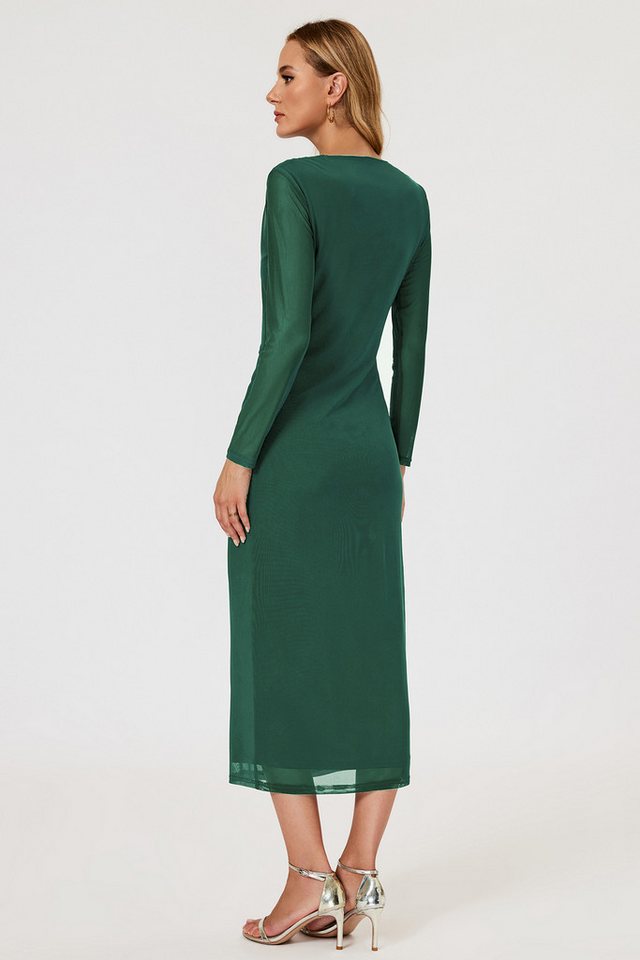 FS Collection Abendkleid Damen Abendkleid Maxikleid Partykleid Langarm Elegant Figurbetont (XS (EU:36 / UK:8) · S (EU:38 / UK:10) · M (EU:40 / UK:12) · L (EU:42 – Bild 5 von 5
