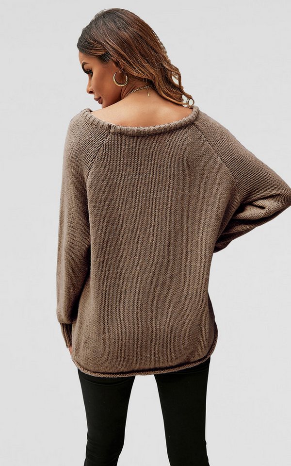 FS Collection Strickpullover Damen Bequemes Pulloveroberteil Pullover-Top – Strickwaren - Pullover (Einheitsgröße) Weicher Strick, vielseitig kombinierbar, Einh – Bild 4 von 4